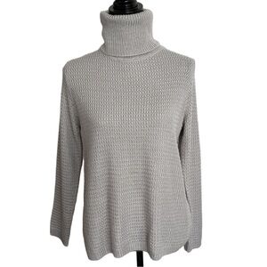 Lulu’s Grey Turtleneck Knit Pullover Sweater, Size Small Gray